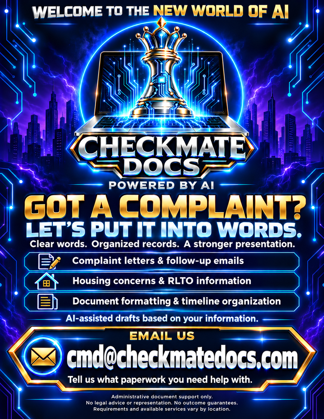 Checkmate Docs welcome poster
